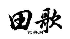 胡问遂田歌行书个性签名怎么写