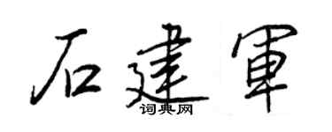 王正良石建军行书个性签名怎么写