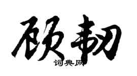 胡问遂顾韧行书个性签名怎么写