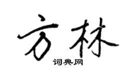 王正良方林行书个性签名怎么写