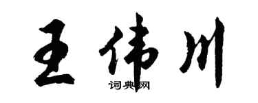 胡问遂王伟川行书个性签名怎么写