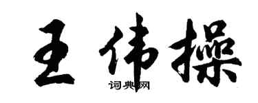 胡问遂王伟操行书个性签名怎么写