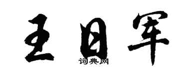 胡问遂王日军行书个性签名怎么写