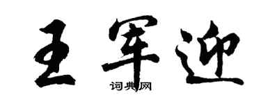 胡问遂王军迎行书个性签名怎么写