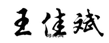 胡问遂王佳斌行书个性签名怎么写