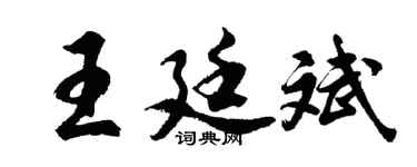 胡问遂王廷斌行书个性签名怎么写