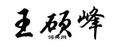 胡问遂王硕峰行书个性签名怎么写