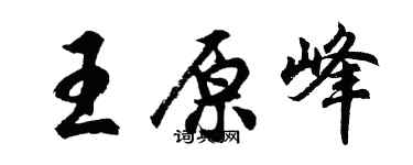 胡问遂王原峰行书个性签名怎么写