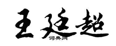 胡问遂王廷超行书个性签名怎么写