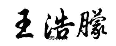 胡问遂王浩朦行书个性签名怎么写