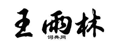 胡问遂王雨林行书个性签名怎么写