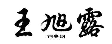 胡问遂王旭露行书个性签名怎么写