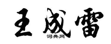 胡问遂王成雷行书个性签名怎么写