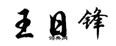 胡问遂王日锋行书个性签名怎么写