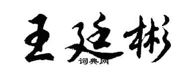 胡问遂王廷彬行书个性签名怎么写