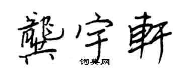 王正良龚宇轩行书个性签名怎么写