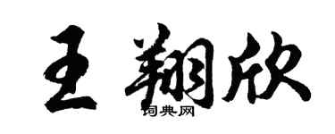 胡问遂王翔欣行书个性签名怎么写