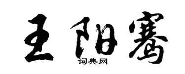 胡问遂王阳骞行书个性签名怎么写