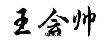 胡问遂王会帅行书个性签名怎么写