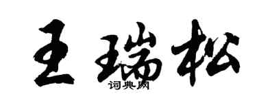 胡问遂王瑞松行书个性签名怎么写