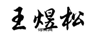 胡问遂王煜松行书个性签名怎么写