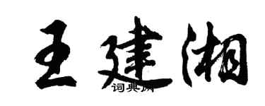 胡问遂王建湘行书个性签名怎么写