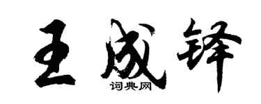 胡问遂王成铎行书个性签名怎么写