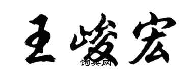 胡问遂王峻宏行书个性签名怎么写