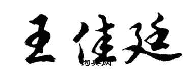 胡问遂王佳廷行书个性签名怎么写