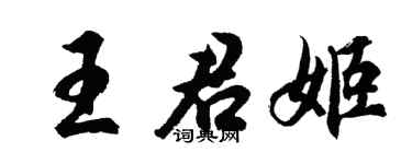 胡问遂王君姬行书个性签名怎么写