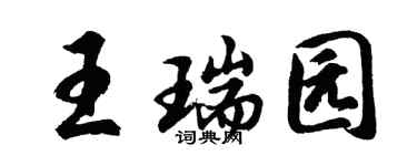 胡问遂王瑞园行书个性签名怎么写