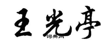 胡问遂王光亭行书个性签名怎么写