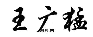 胡问遂王广猛行书个性签名怎么写