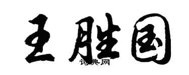 胡问遂王胜国行书个性签名怎么写