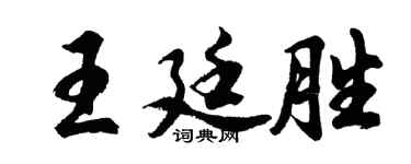 胡问遂王廷胜行书个性签名怎么写