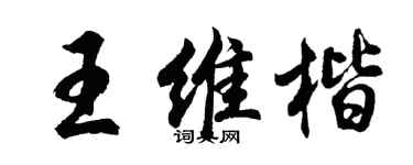 胡问遂王维楷行书个性签名怎么写