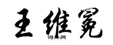 胡问遂王维冕行书个性签名怎么写