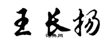 胡问遂王长扬行书个性签名怎么写