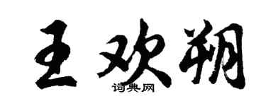 胡问遂王欢朔行书个性签名怎么写