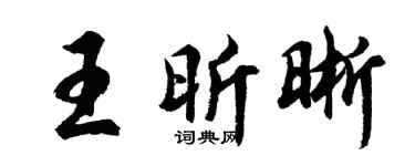 胡问遂王昕晰行书个性签名怎么写