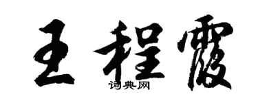 胡问遂王程霞行书个性签名怎么写