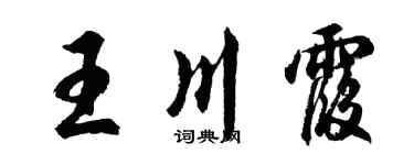 胡问遂王川霞行书个性签名怎么写