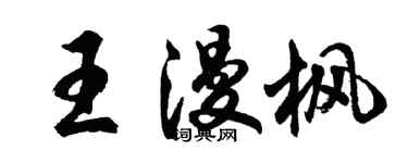 胡问遂王漫枫行书个性签名怎么写