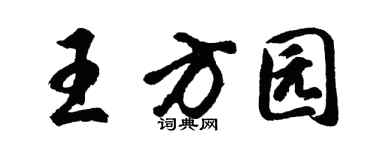 胡问遂王方园行书个性签名怎么写