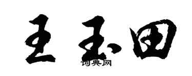 胡问遂王玉田行书个性签名怎么写