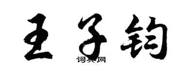 胡问遂王子钧行书个性签名怎么写