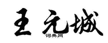 胡问遂王元城行书个性签名怎么写