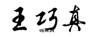 胡问遂王巧真行书个性签名怎么写