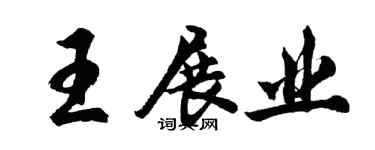 胡问遂王展业行书个性签名怎么写