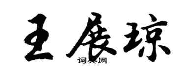 胡问遂王展琼行书个性签名怎么写